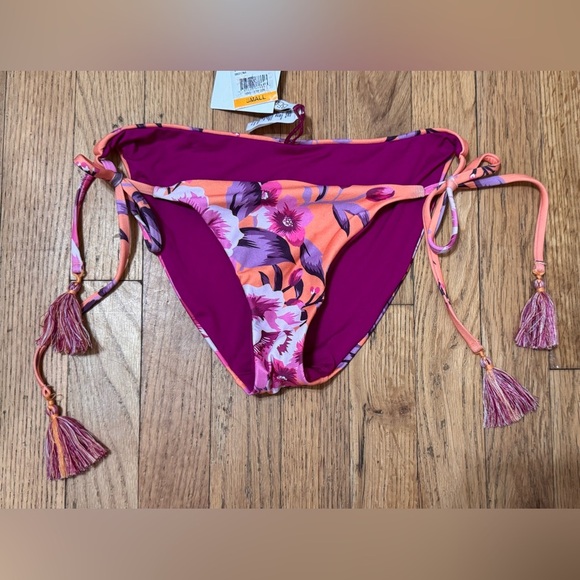 BECCA by Rebecca Virtue in Full Bloom Demi Reversible Tie Bottoms - Picture 4 of 7